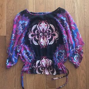 Paisley print top